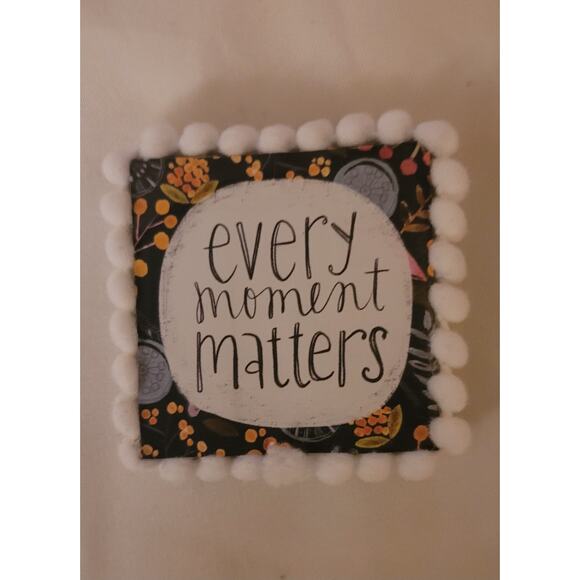 Lot of 9 Wooden MAGNETS Positive Sayings Brave Moment Worry Less One Day Gift - Picture 10 of 16